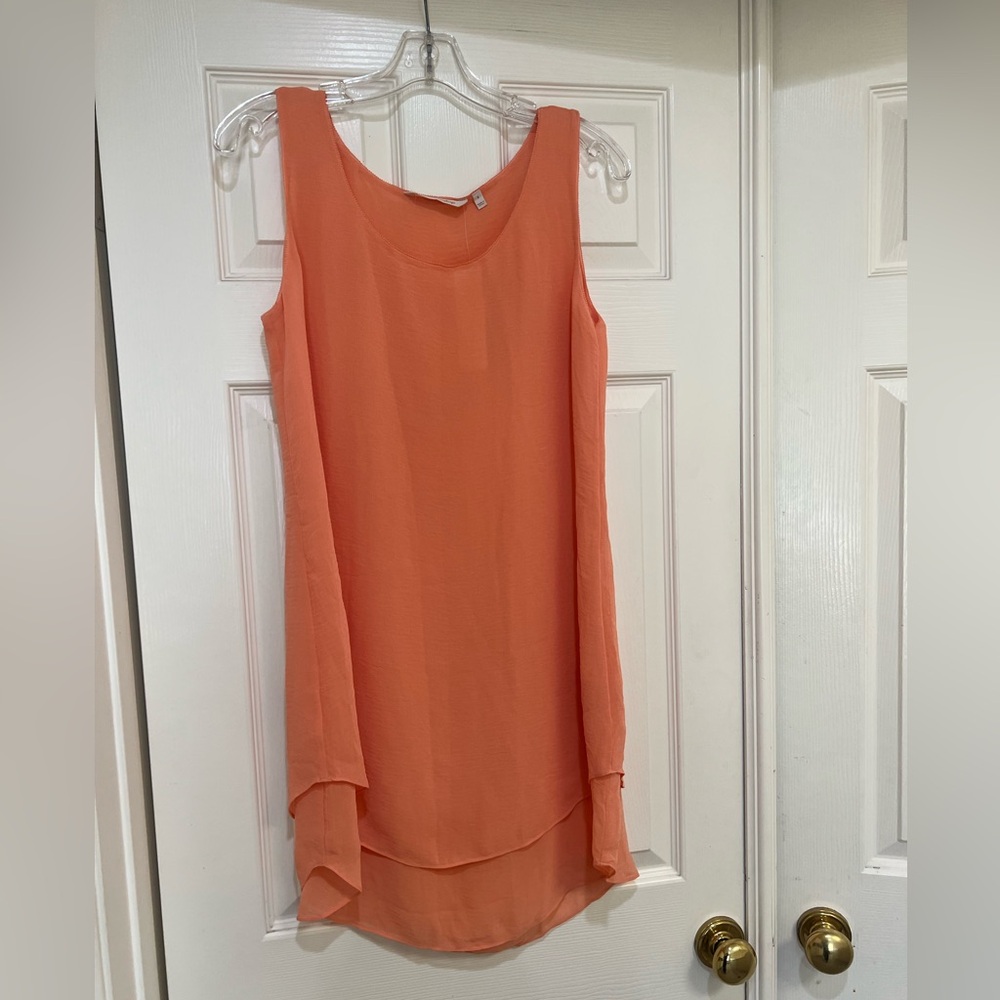 Soft Surroundings Summer Fling Tunic dress Canyon Sunset Layered Tunic Chiffon S